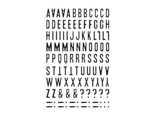 Maildor - 2 feuilles gommettes alphanumériques (noir)