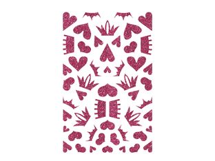 Maildor - 2 feuilles gommettes couronnes - rose