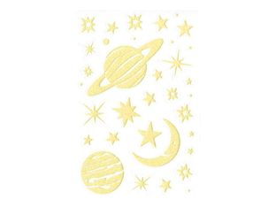 Maildor - 2 feuilles gommettes phosphorescentes planète