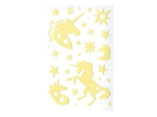 Maildor - 2 feuilles gommettes phosphorescentes licorne