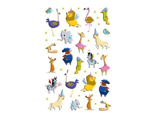 Maildor - 1 feuille gommettes zoo party