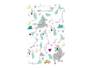 Maildor - 1 feuille gommettes licornes