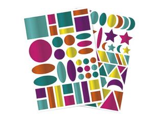 Maildor - 6 feuilles gommettes géométriques - métal