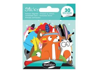 Maildor - 1 feuille gommettes animaux déguisés