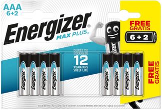 ENERGIZER Max Plus - 8 piles alcalines - AAA LR03
