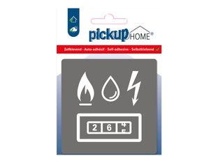 Pickup Home 3D - Plaque Acrylique Compteur électrique - 9 x 9 cm - gris