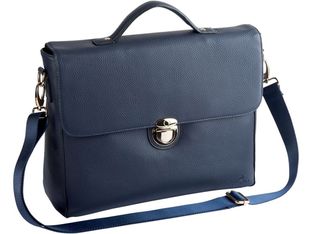 Oberthur Lady Bradford - Cartable rigide 2 compartiments - marine - 29 x 11,5 x 36 cm