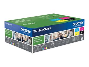 Brother TN243 - pack de 4 - noir, cyan, magenta, jaune - cartouche laser d'origine