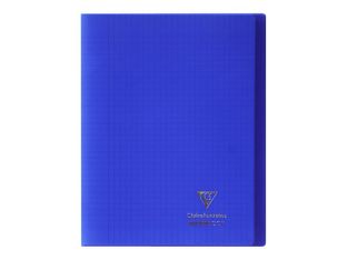 Clairefontaine Koverbook - Cahier polypro 24 x 32 cm - 96 pages - grands carreaux (Seyes) - bleu marine