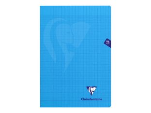 Clairefontaine Mimesys - Cahier polypro A4 (21x29,7 cm) - 96 pages - grands carreaux (Seyes) - disponible dans différentes couleurs