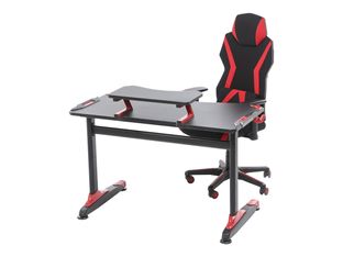 Bureau Gamer PEXER - noir et rouge