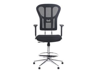 Fauteuil de bureau TANET - hauteur réglable - accoudoirs règlable - noir