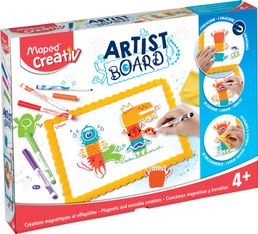 Maped Creativ Artist Board - Kit ardoise aimants effaçables avec marqueurs - créatures magnétiques