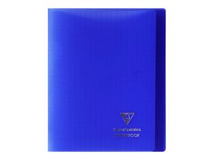 Clairefontaine Koverbook - Cahier polypro 17 x 22 cm - 96 pages - grand carreaux (seyes) - bleu marine