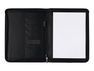 Oberthur Ontarion - Conférencier A4 zippé, à poignées retractables - noir