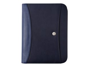 Oberthur Harlem - Conférencier A4 zippé - bleu marine