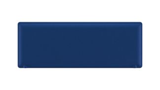 Panneau acoustique avec patine de fixation blanche - L140 x 40 cm - Bleu