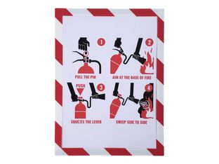 Exacompta - Cadre d'affichage magnétique de sécurité bicolore - A4 - blanc/rouge