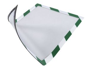 Exacompta - Cadre d'affichage magnétique de sécurité bicolore - A4 - vert/blanc