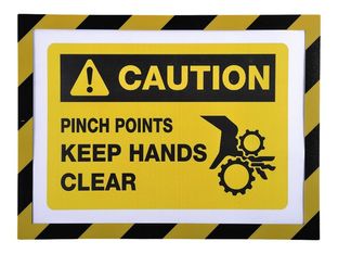 Exacompta - Cadre d'affichage magnétique de sécurité bicolore - A4 - jaune/noir