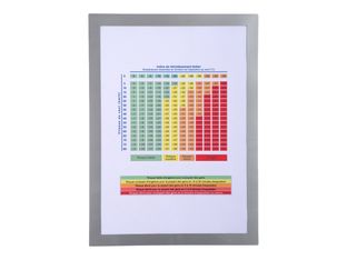 Exacompta - Cadre d'affichage magnétique A4 - argent