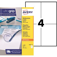 Avery - 400 Étiquettes multi-usages blanches - 105 x 148 mm - réf 3483-100