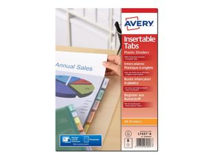 Avery - Pochette intercalaire 8 positions - A4 Maxi - polypropylène