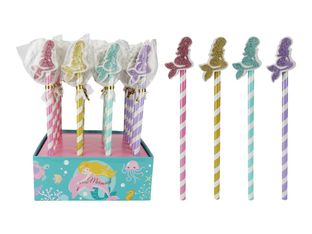 Oberthur Sirène - Crayon embout gomme avec paillettes