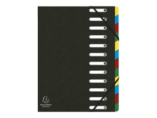 Exacompta Harmonika - Trieur à fenêtres 12 positions - noir