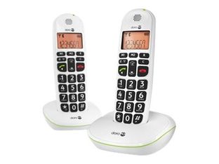 Doro PhoneEasy 100W Duo - téléphone sans fil + combiné supplémentaire - blanc