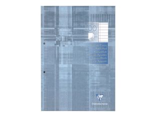 Clairefontaine - Bloc de cours A4 - perforé 2 trous - 200 pages - ligné avec marge