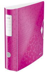 WOW - Classeur à levier 180° - Dos 80 mm - A4 - pour 600 feuilles - rose