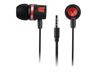 CANYON Kit main libre - Ecouteurs filaire avec micro - intra-auriculaire - noir/rouge 