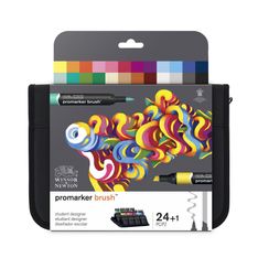 ProMarker brush - Trousse 24 marqueurs - double pointe - étudiant designer