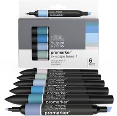 ProMarker - Pack de 6 marqueurs double pointe - tons de ciel 1