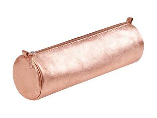 Clairefontaine - Trousse ronde - cuir - cuivre