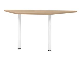 Extension demi-lune pour bureau YES ! - Pieds blancs - Chêne