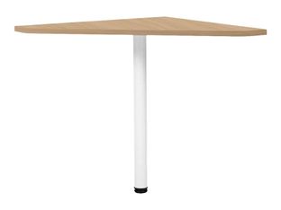 Angle de liaison de bureau 90° YES ! - Pied ajustable blanc - Chêne