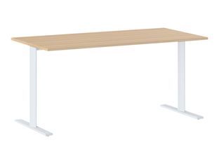 Table de réunion modulaire YES ! - 160 cm - Pieds blancs - Chêne