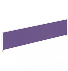 Ecran de séparation cadre aluminium H33 x L160 cm - cadre aluminium blanc - toile violet