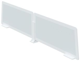 Lot de 2 écrans de séparation en polystyrène - H35 x L80 cm - hêtre