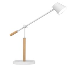 Unilux - Lampe de bureau Vicky - LED - port de charge USB - blanc/bois