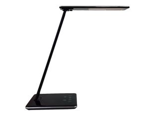 Unilux - Lampe de bureau pliable Linka - LED - USB + chargeur sans fil - noir