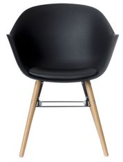 Lot de 2 chaises WISEMAN - Pieds en hêtre massif - noir