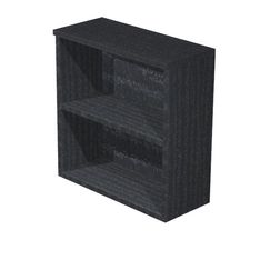 Bibliothèque basse Trend - L80xP35xH72 cm - 1 étagère - imitation frêne noir