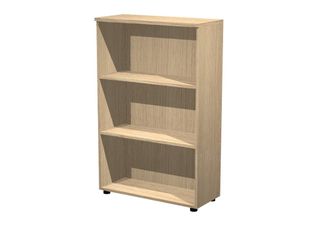 Bibliothèque haute Trend - L80xP35xH120 cm - 2 étagères - imitation chêne