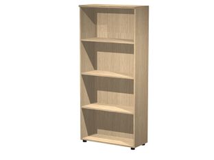 Bibliothèque haute Trend - L80xP35xH180 cm - 3 étagères - imitation chêne