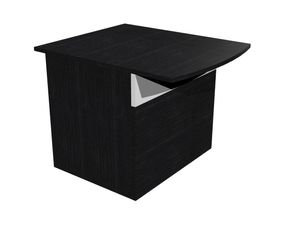 Banque d'accueil module assis MUSA - L80 cm - Frêne noir/blanc