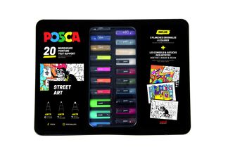 Posca - Mallette métal de 20 - marqueurs peinture pointes et couleurs assorties