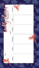 Quo Vadis Jungle Spirit - Sous-main planificateur hebdomadaire - 25 x 43 cm - 55 feuilles